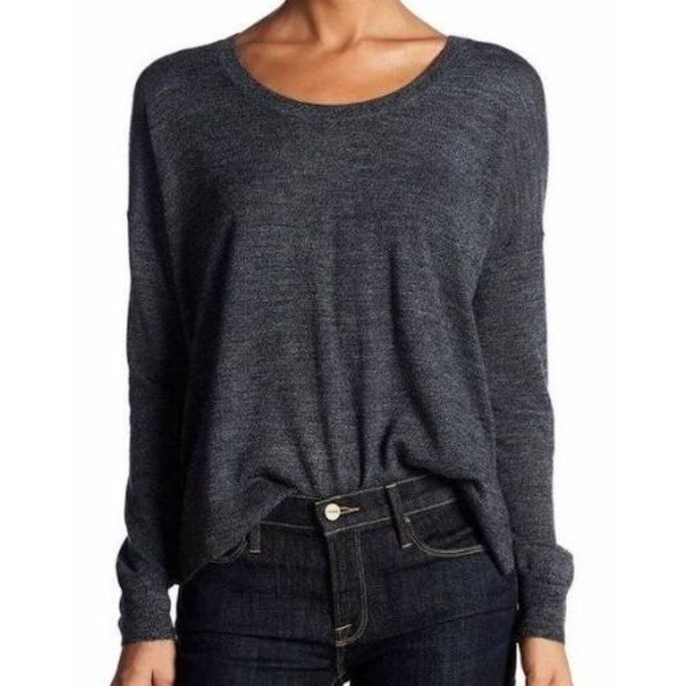 Madewell | Southstar Lightweight Scoop Neck Pullover Long Sleeve Hi Lo Sweater